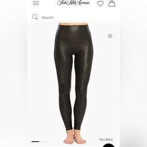 Spanx faux leather moto leggings